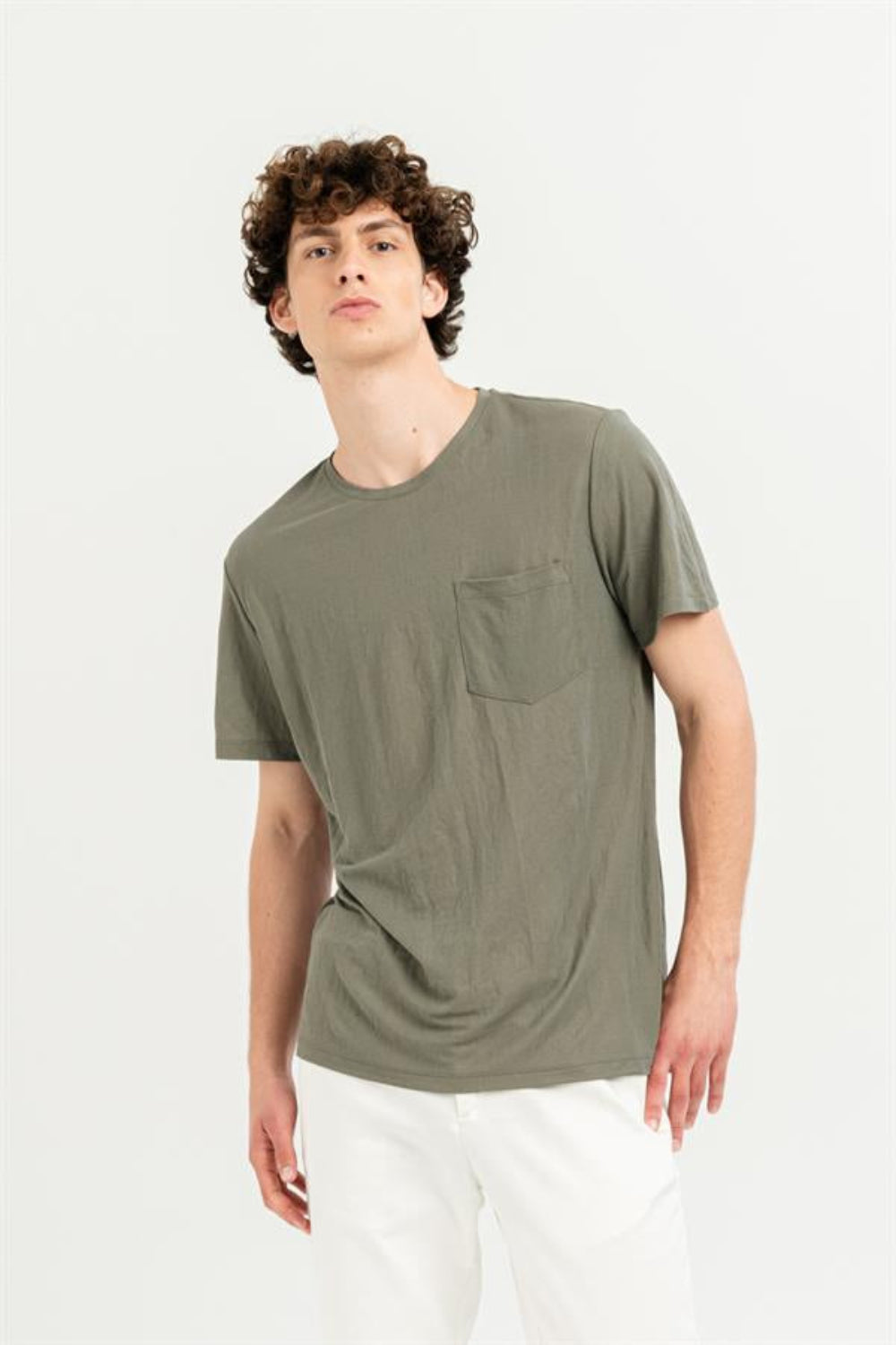 GMG Firenze-Göğüs Cepli Bisiklet Yaka Slim Fit T-Shirt-T-Shirts-1-Milagron.com
