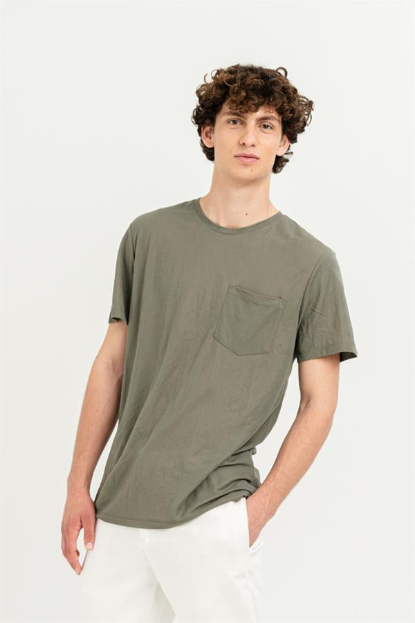 GMG Firenze-Göğüs Cepli Bisiklet Yaka Slim Fit T-Shirt-T-Shirts-2-Milagron.com