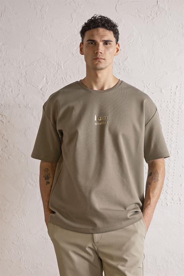 GMG Firenze-I Am Another Baskılı Oversize Erkek T Shirt-KISA KOL-4-Milagron.com