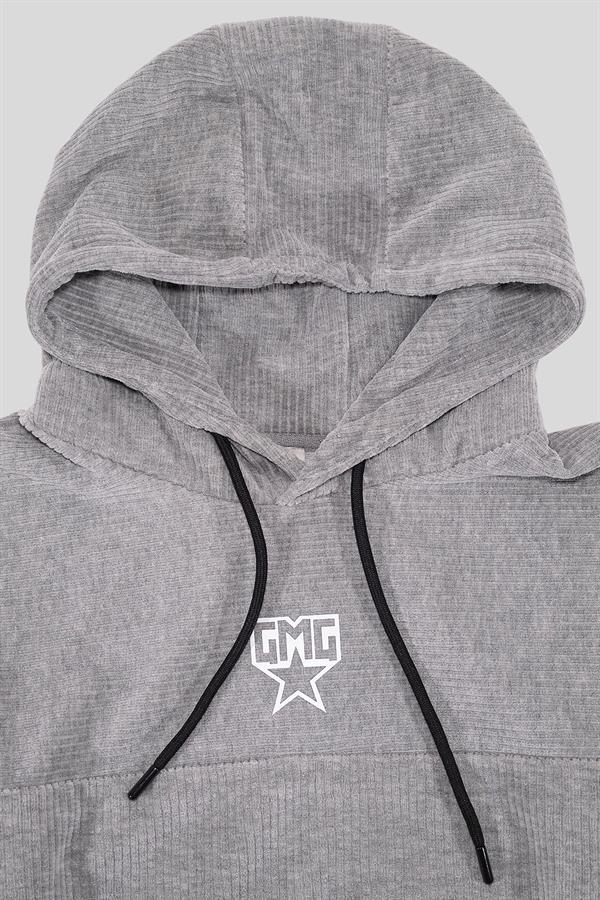 GMG Firenze-Kapüşonlu Baskı Detaylı Kadife Erkek Sweatshirt-SWEATSHIRT-6-Milagron.com