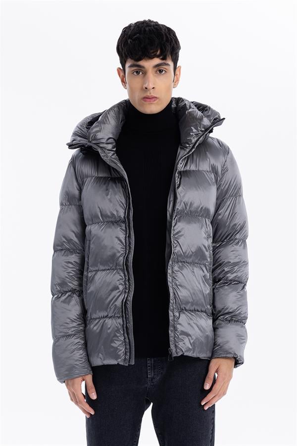 GMG Firenze-Kapüşonlu Cepleri Fermuarlı Kol Ucu Trikolu Erkek Mont-KABAN-6-Milagron.com