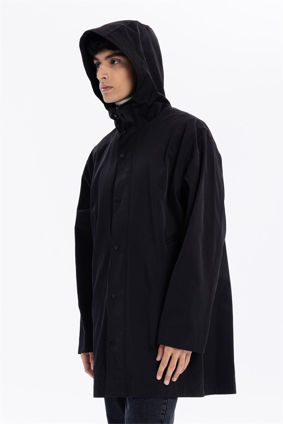 GMG Firenze-Kapüşonlu Çıtçıt Ve Fermuar Kapamalı Erkek Trench-Winter'26-4-Milagron.com