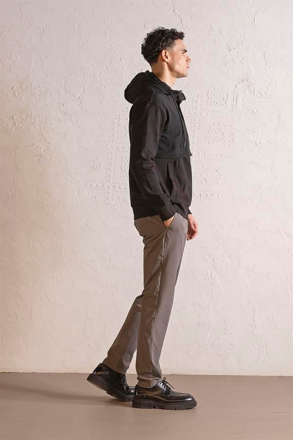 GMG Firenze-Kapüşonlu Fermuar Ve Çıtçıt Detaylı Garnili Erkek Sweatshirt-SWEATSHIRT-7-Milagron.com
