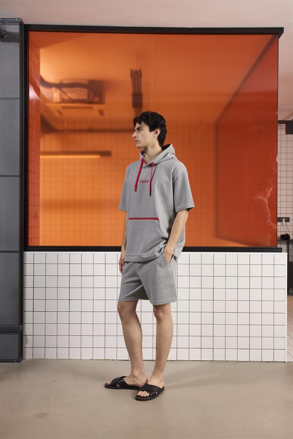 GMG Firenze-Kapüşonlu Kanguru Cepli Baskı Detaylı Erkek Sweatshirt-SWEATSHIRT-3-Milagron.com