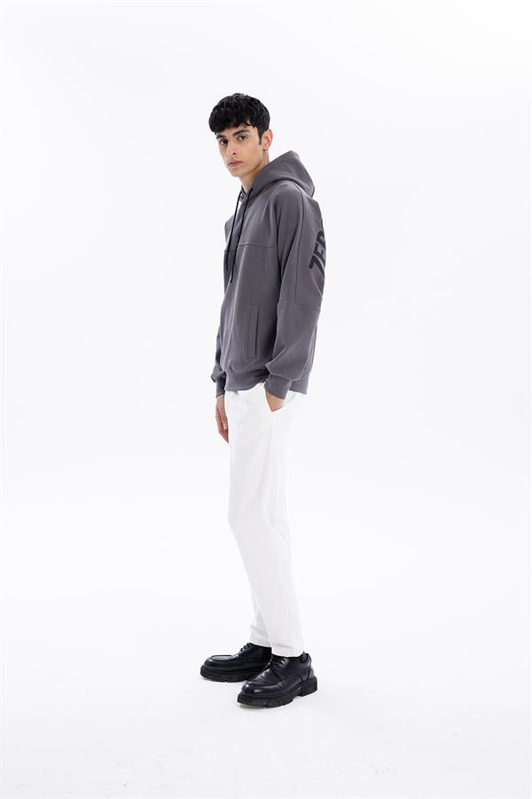 GMG Firenze-Kapüşonlu Sırtı Zero Baskılı Diagonel Sweatshirt-SWEATSHIRT-2-Milagron.com