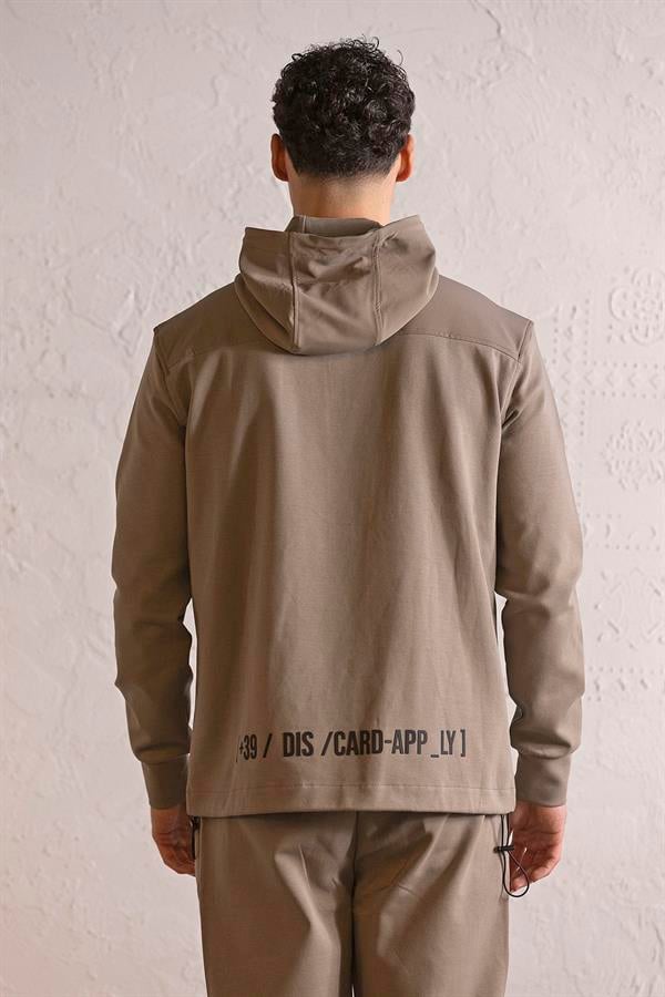 GMG Firenze-Kapüşonlu çıtçıt Ve Fermuar Detaylı Kanguru Cepli Erkek Sweatshirt-SWEATSHIRT-4-Milagron.com