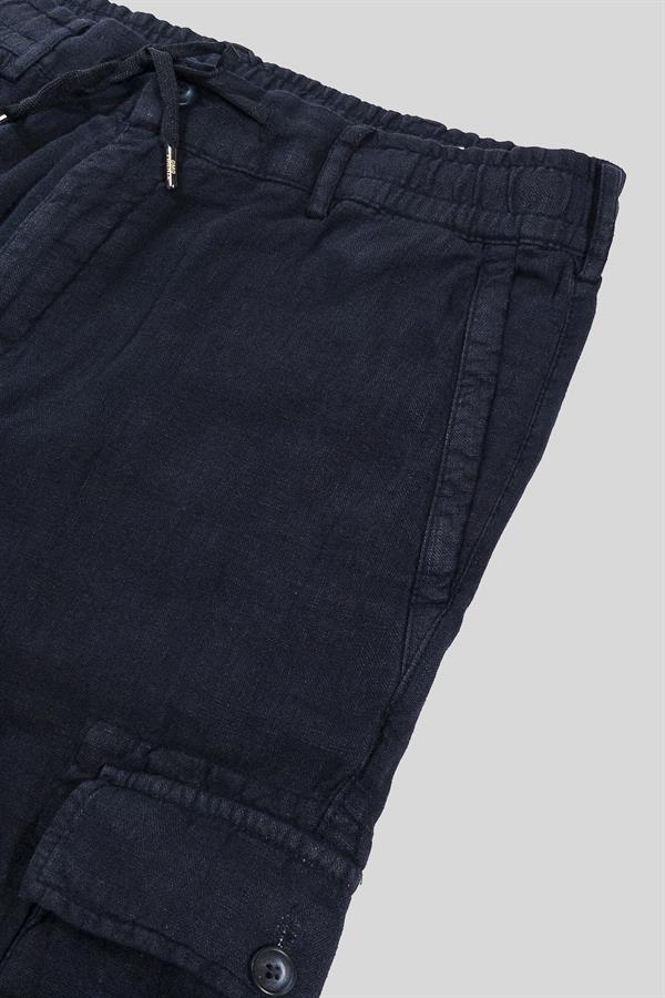 GMG Firenze-Kargo Model %100 Keten Erkek şort-Şort-12-Milagron.com