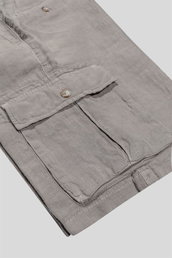 GMG Firenze-Kargo Model %100 Keten Erkek şort-Şort-5-Milagron.com