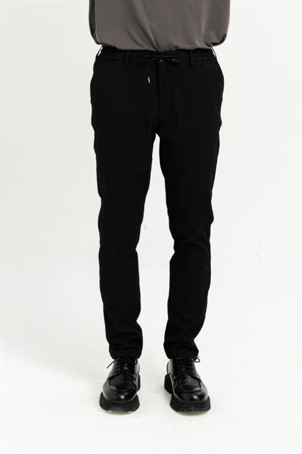 GMG Firenze-Kemeri Lastiki Arka Cebi Tek Fleto Teknik Jogger Slim Fit Erkek Pantolon-Pantolon-1-Milagron.com