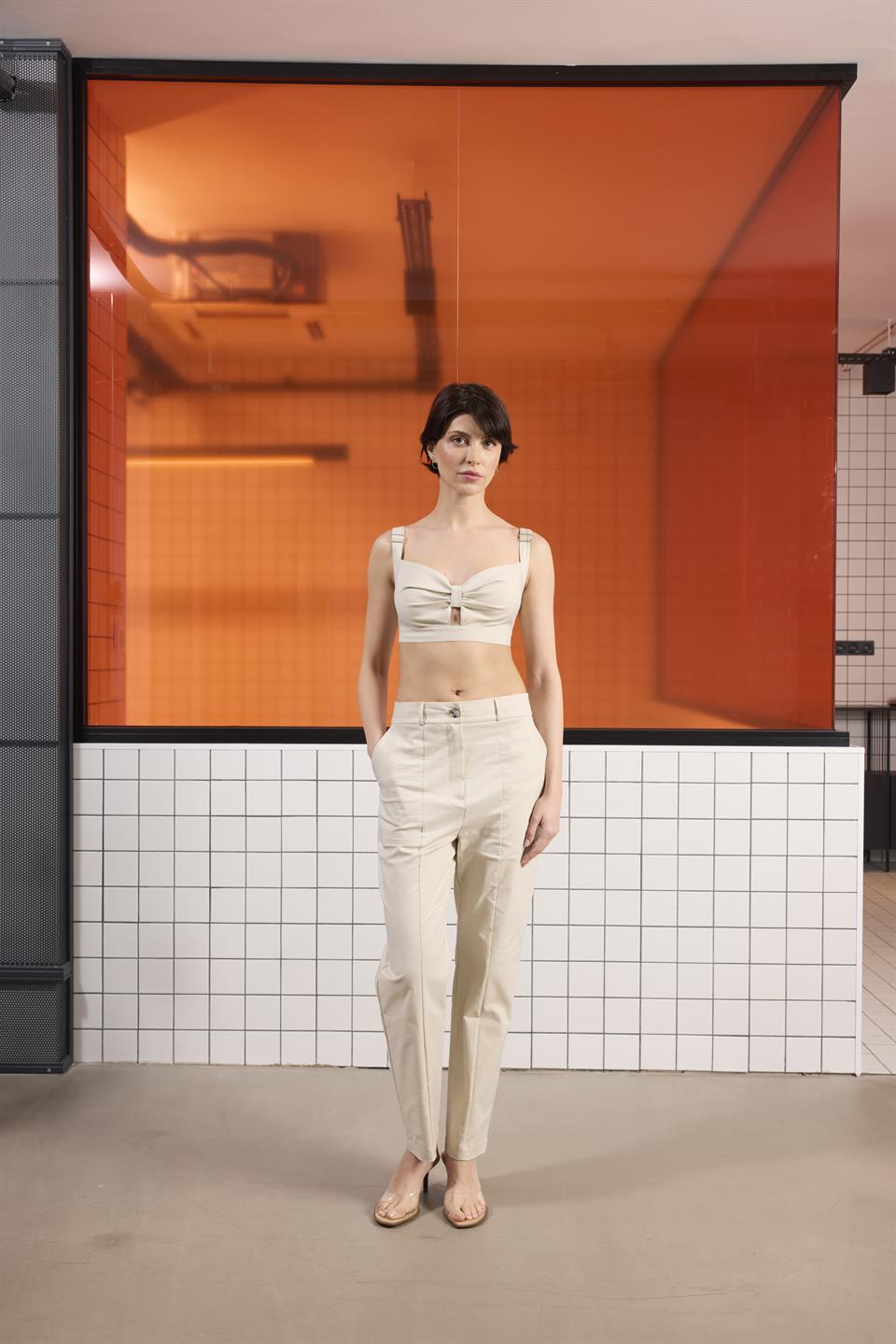 Önü Büzgü Detaylı Askılı Kadın Bra Bralet