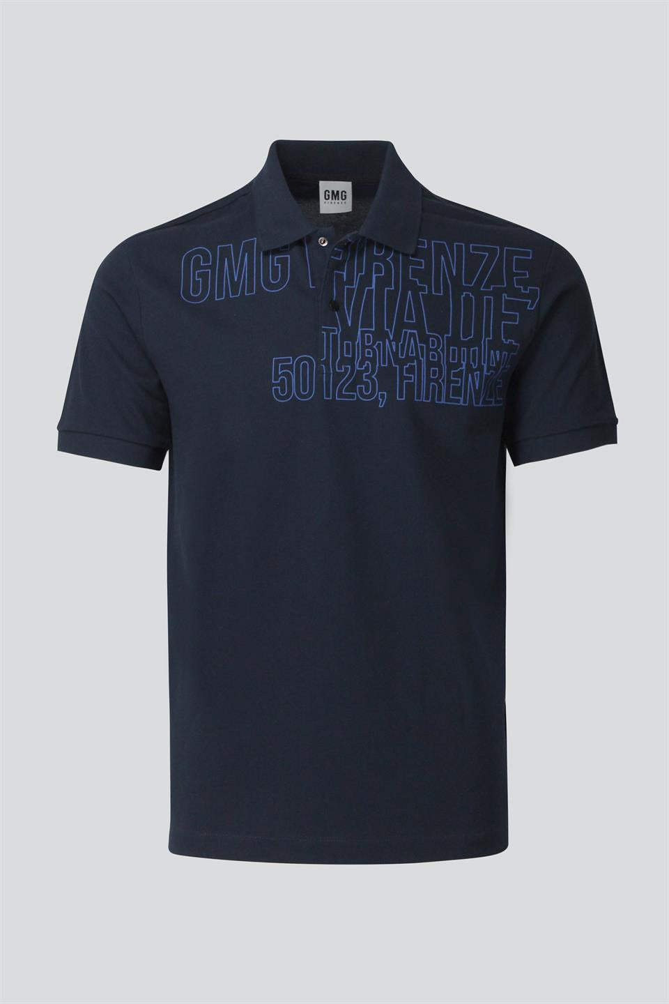 Polo Yaka %100 Pamuk Önü Baskılı Erkek T-Shirt