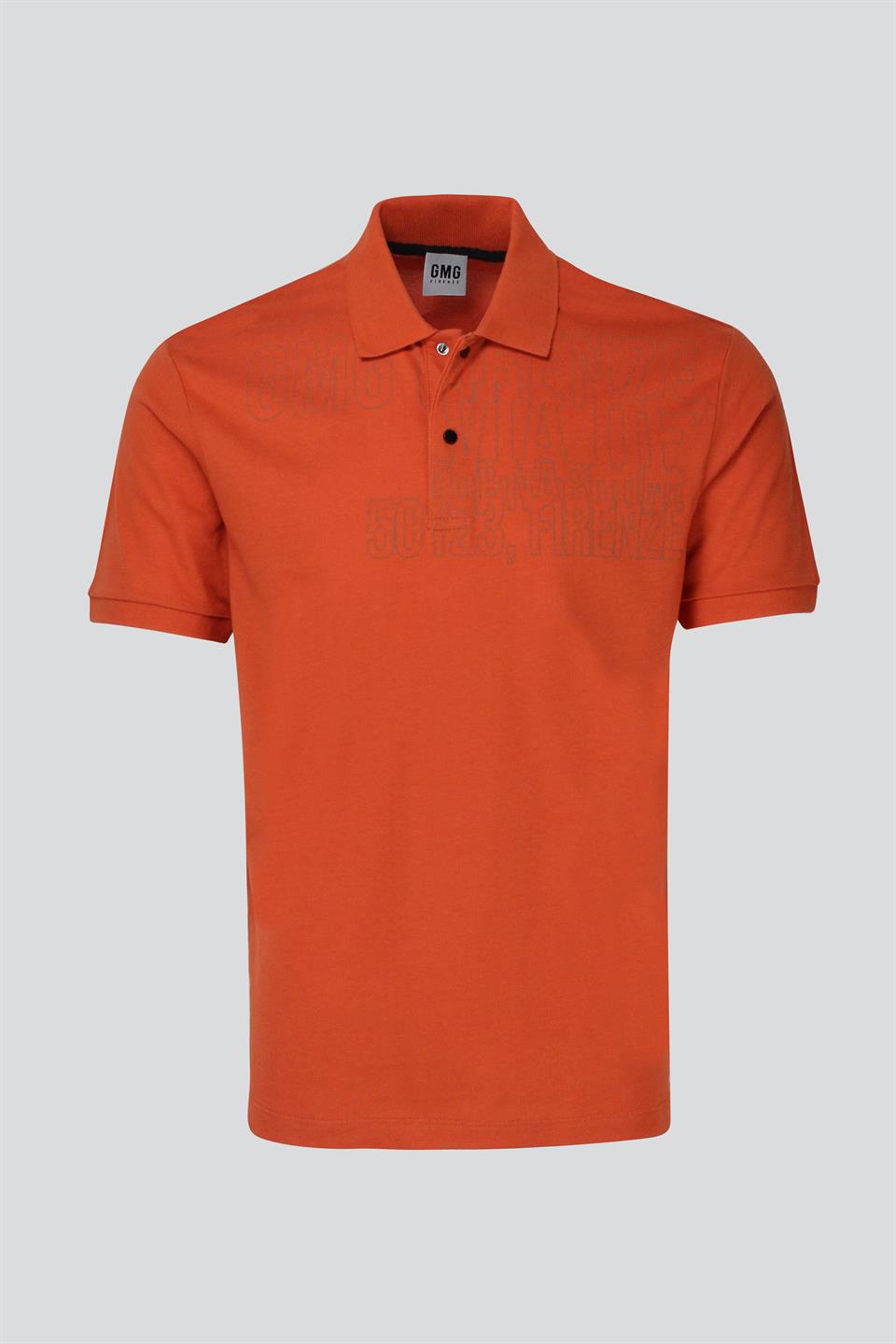 GMG Firenze-Polo Yaka %100 Pamuk Önü Baskılı T-Shirt-T-Shirts-5-Milagron.com