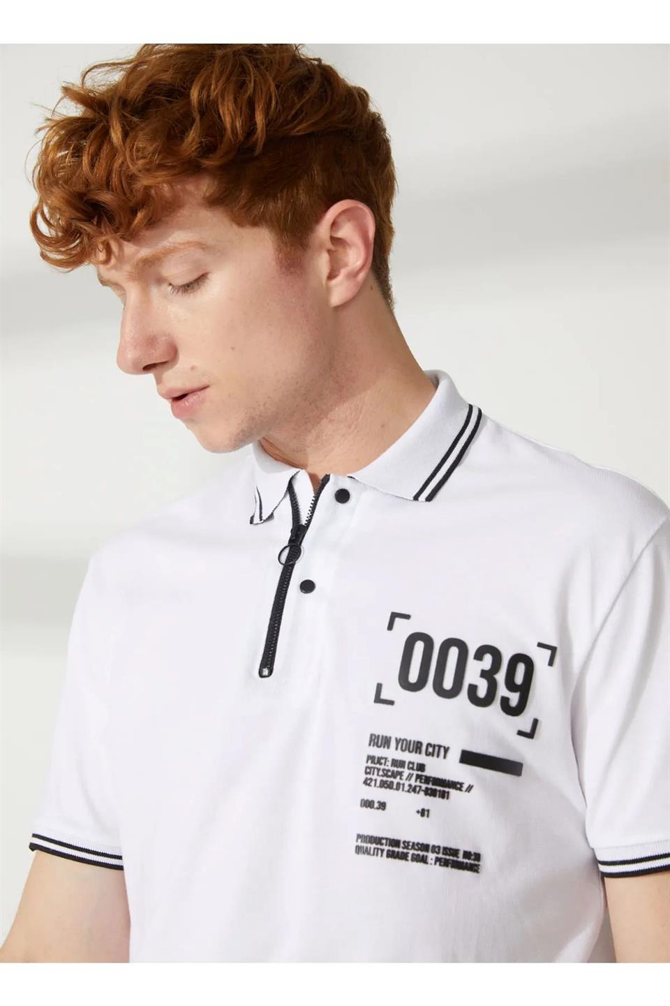 Polo Yaka %100 Pamuk Slim Fit Erkek T-Shirt - 1
