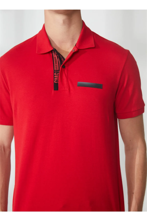 Polo Yaka %100 Pamuk Slim Fit Erkek T-Shirt