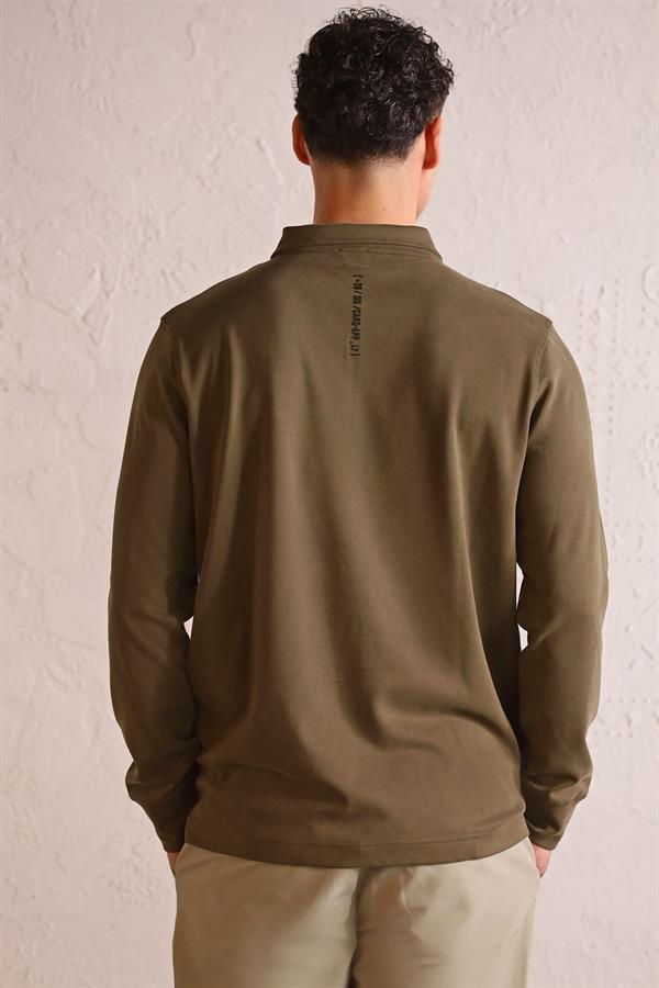 GMG Firenze-Polo Yaka Dikiş Detaylı Erkek Sweatshirt-SWEATSHIRT-14-Milagron.com