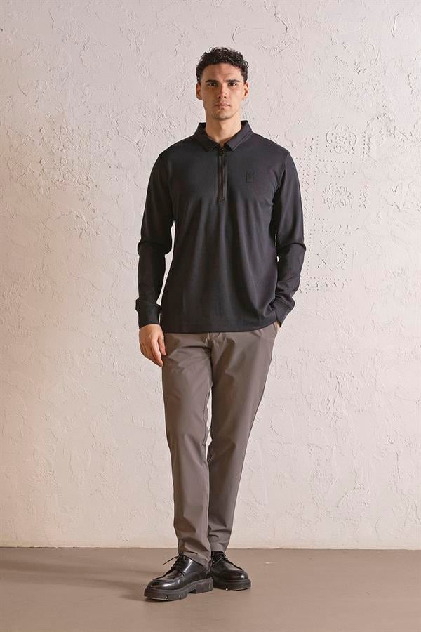 GMG Firenze-Polo Yaka Dikiş Detaylı Erkek Sweatshirt-SWEATSHIRT-6-Milagron.com
