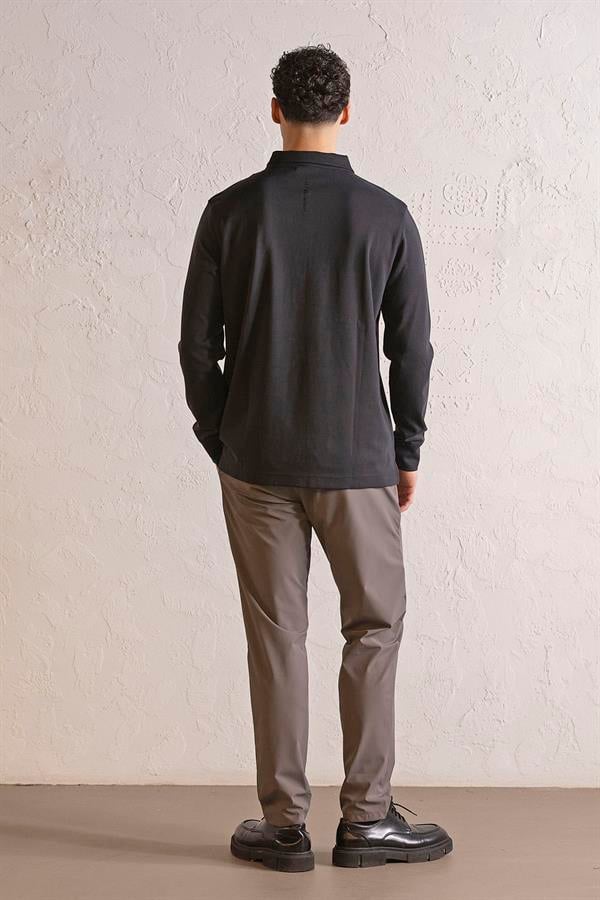 GMG Firenze-Polo Yaka Dikiş Detaylı Erkek Sweatshirt-SWEATSHIRT-8-Milagron.com