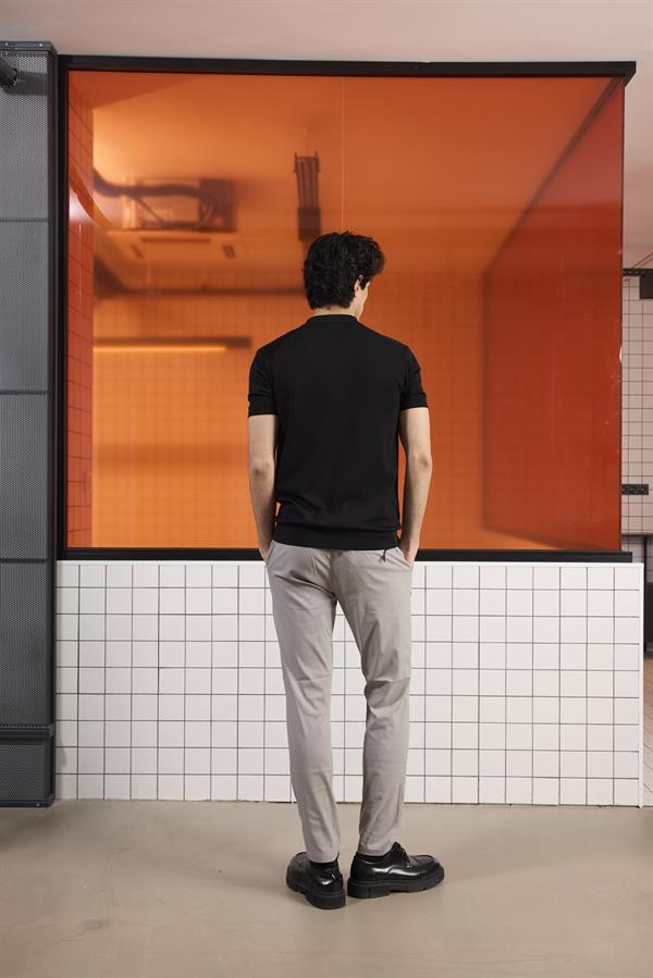 GMG Firenze-Polo Yaka Fermuarlı Slim Fit Triko Erkek Kazak-KAZAK-10-Milagron.com
