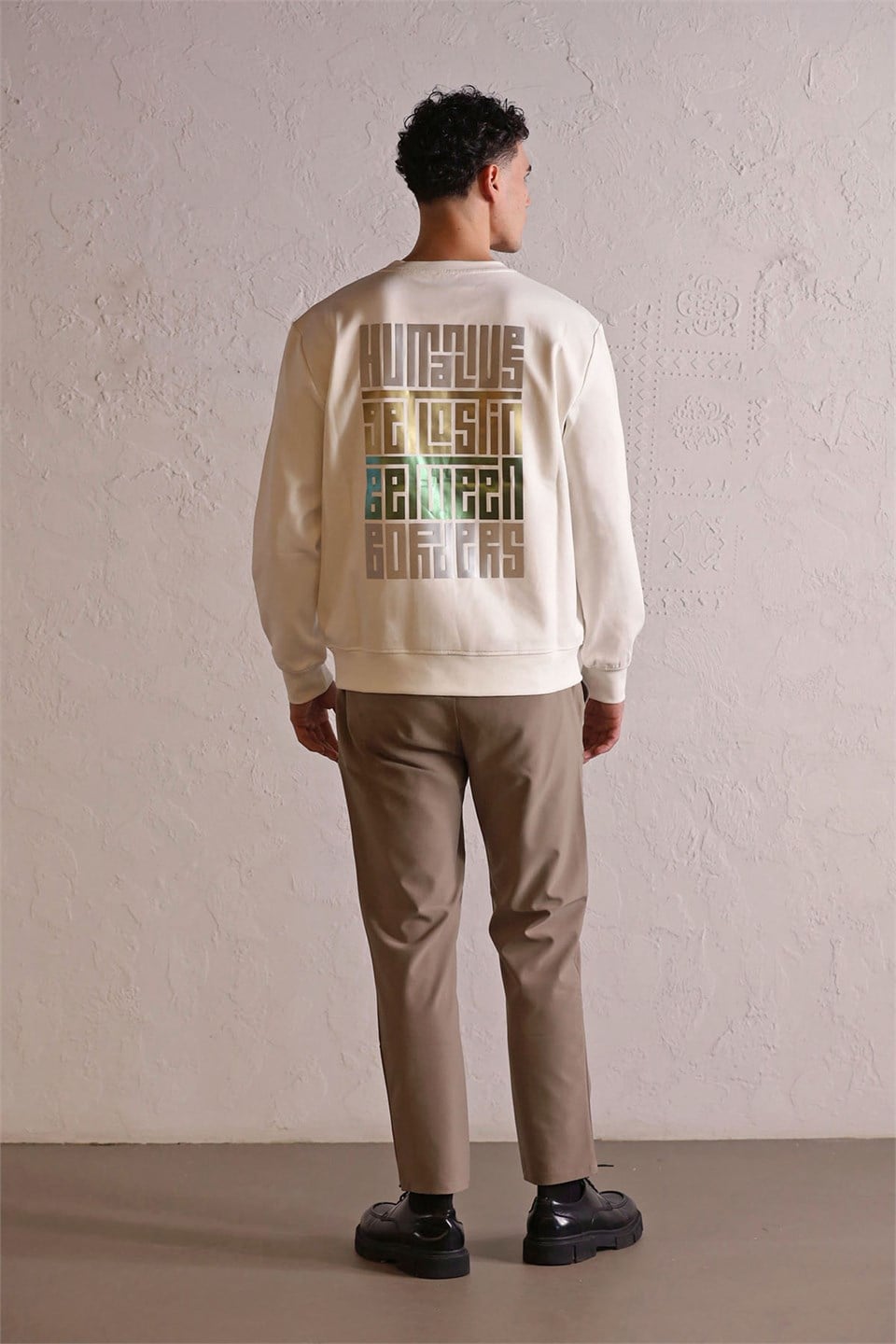 GMG Firenze-Bisiklet Yaka Sırtı Ve Göğsü Baskılı Erkek Sweatshirt-Sweatshirts & Hoodies-3-Milagron.com