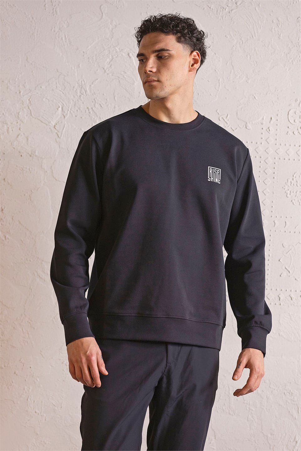 GMG Firenze-Bisiklet Yaka Sırtı Ve Göğsü Baskılı Erkek Sweatshirt-Sweatshirts & Hoodies-4-Milagron.com
