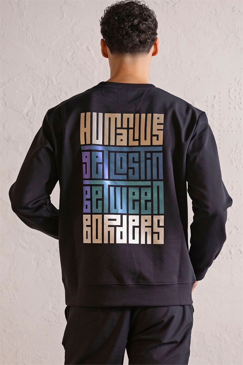 GMG Firenze-Bisiklet Yaka Sırtı Ve Göğsü Baskılı Erkek Sweatshirt-Sweatshirts & Hoodies-5-Milagron.com