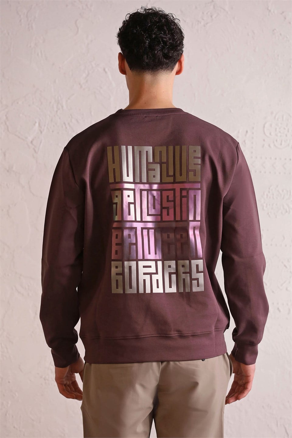 GMG Firenze-Bisiklet Yaka Sırtı Ve Göğsü Baskılı Erkek Sweatshirt-Sweatshirts & Hoodies-5-Milagron.com