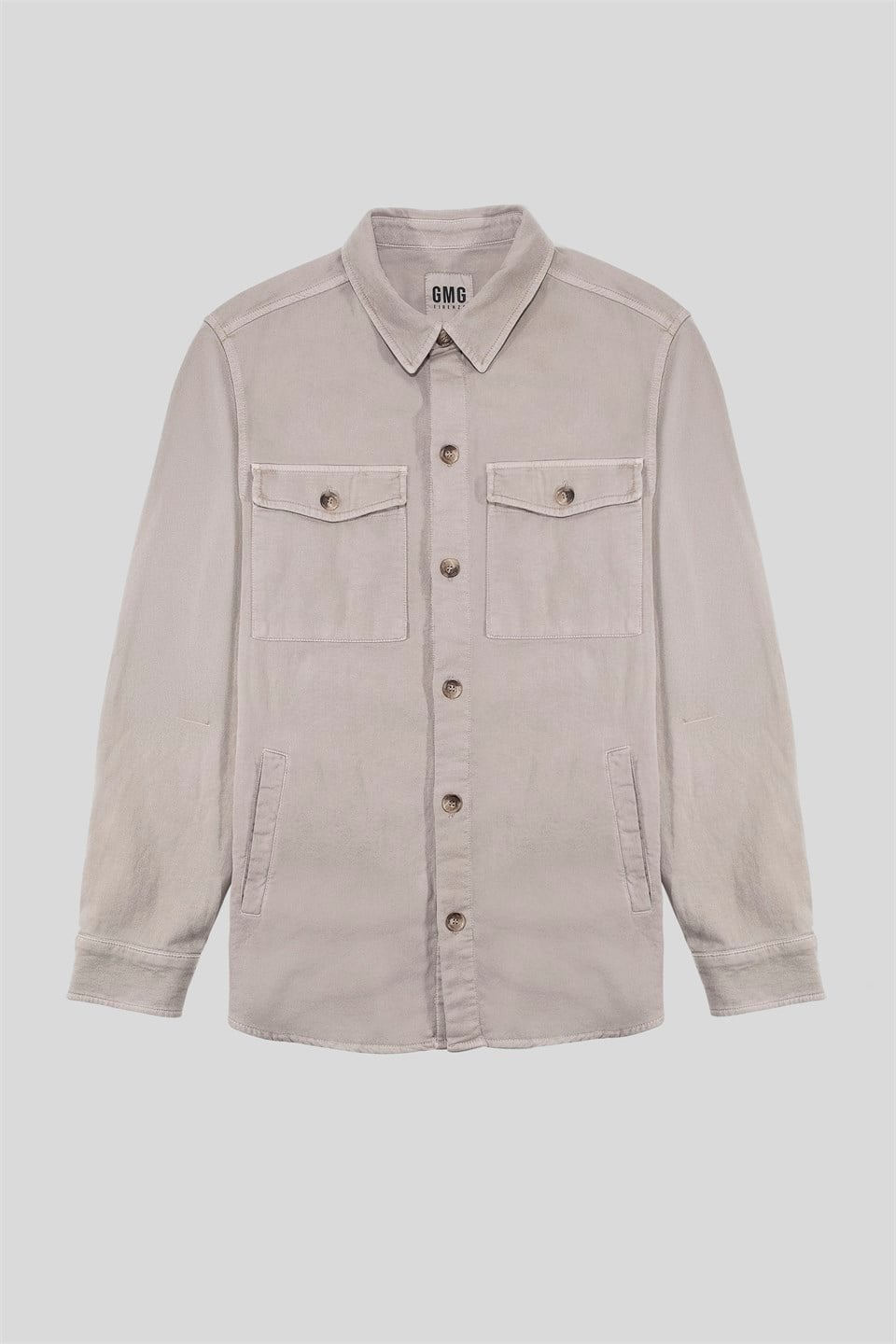 GMG Firenze-Regular Fit Moleskin Kumaş Erkek Dış Gömlek-SWEAT MONT-4-Milagron.com