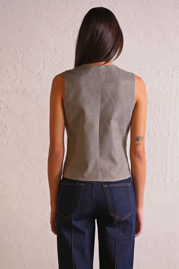 GMG Firenze-Straight Fit Dikiş Detaylı Denim Kadın Pantolon-DENİM PANTOLON-5-Milagron.com