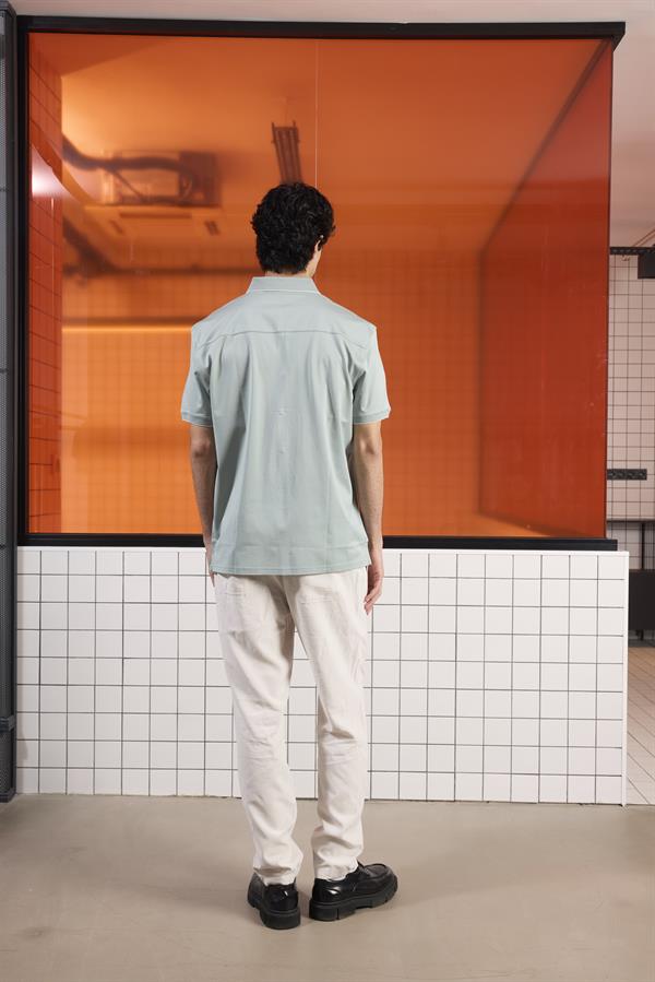 GMG Firenze-Triko Yakalı Merserize Erkek Gömlek-Gömlek-10-Milagron.com