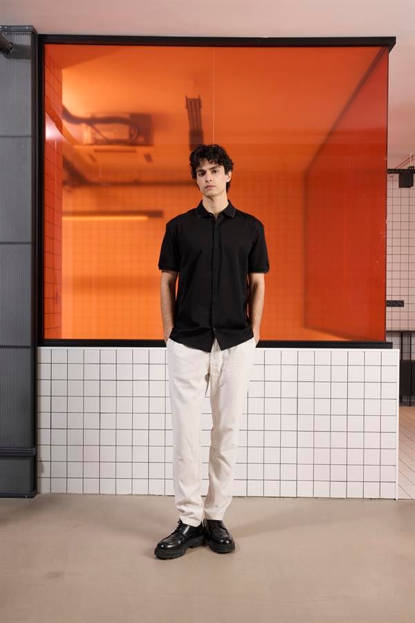 GMG Firenze-Triko Yakalı Merserize Erkek Gömlek-Gömlek-12-Milagron.com