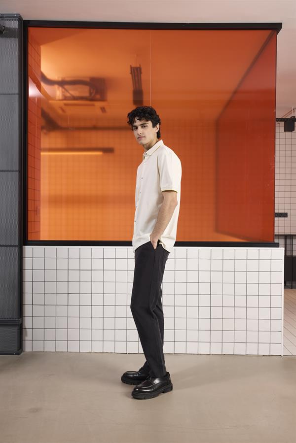 GMG Firenze-Triko Yakalı Merserize Erkek Gömlek-Gömlek-3-Milagron.com