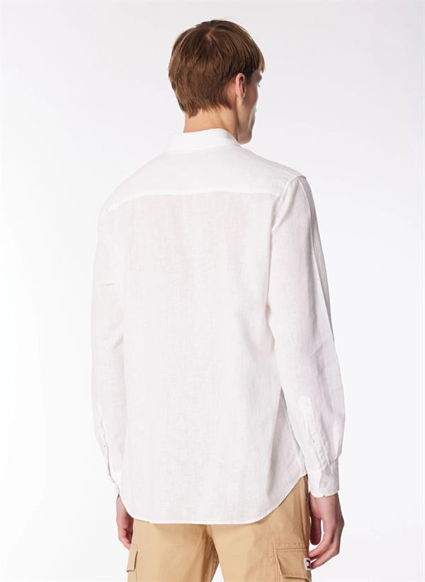 GMG Firenze-Yakası Alttan Britli Regular Fit Basic Erkek Gömlek-Summer'25-5-Milagron.com