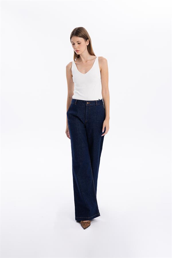 GMG Firenze-Yüksek Bel Wide Leg Bol Paça Denim Kadın Jean Pantolon-//Özel Fi̇yatlar-11-Milagron.com