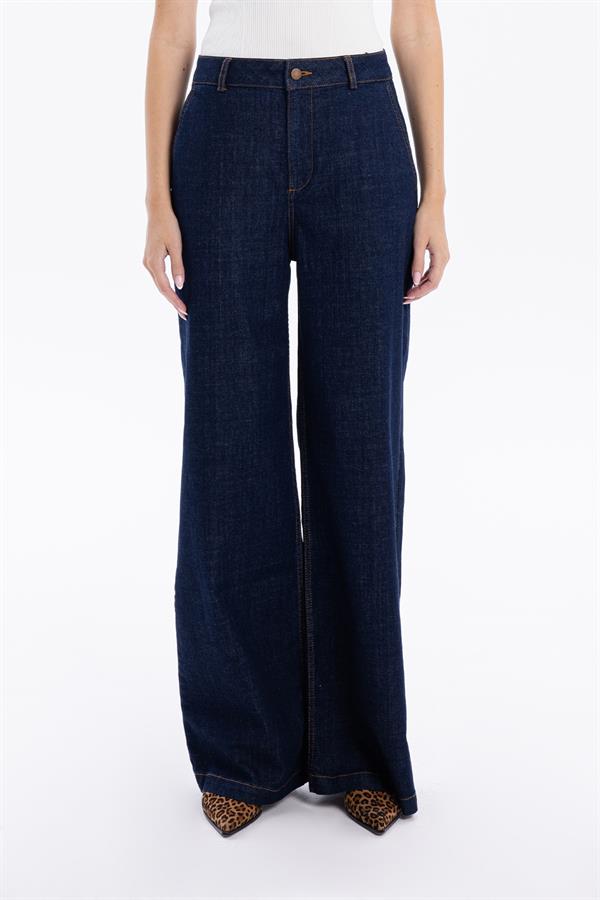 GMG Firenze-Yüksek Bel Wide Leg Bol Paça Denim Kadın Jean Pantolon-//Özel Fi̇yatlar-5-Milagron.com