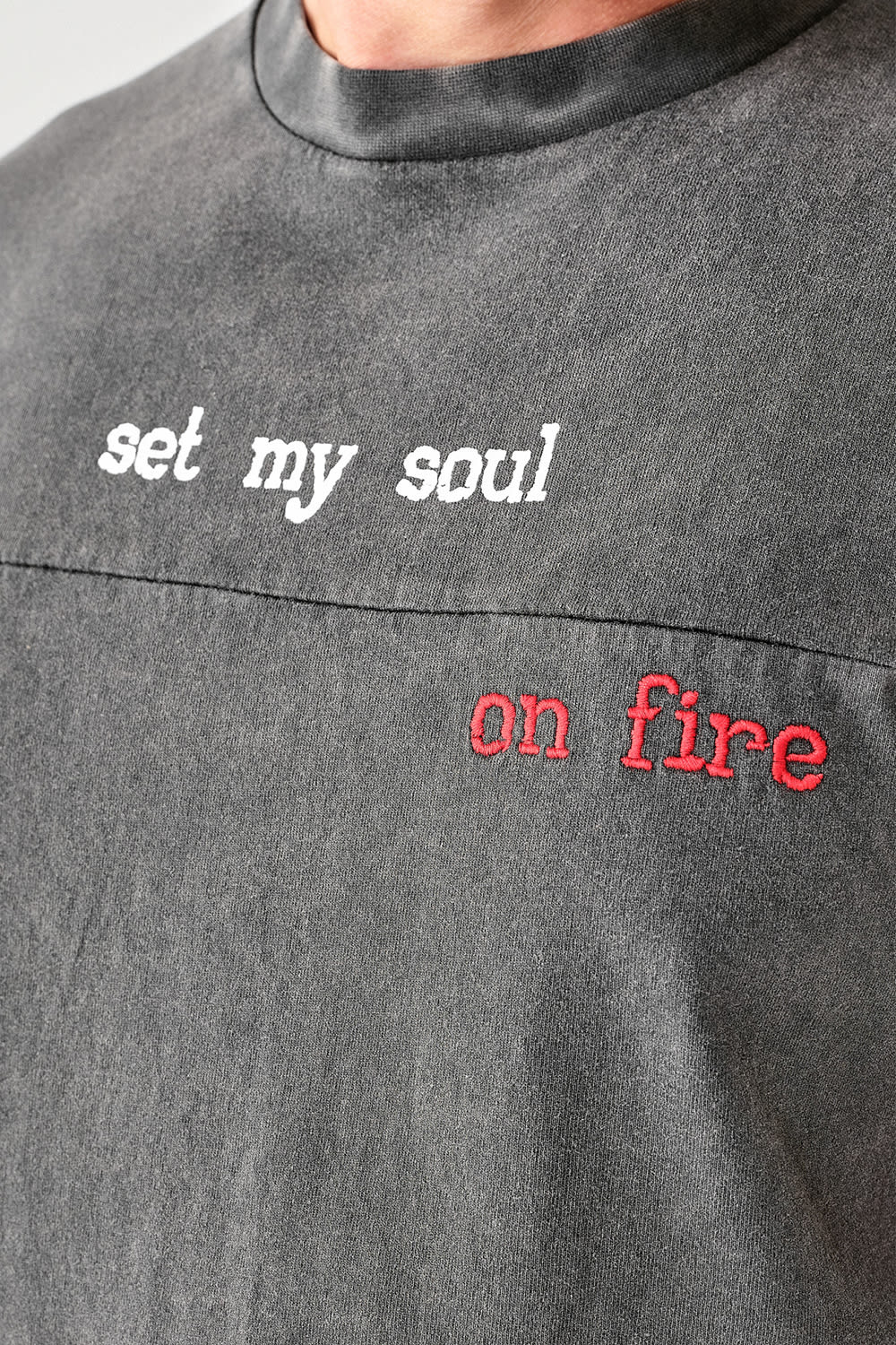 GNP İstanbul-Acid Washed Regular Fit Dark Grey Tshirt-T-Shirts-4-Milagron.com