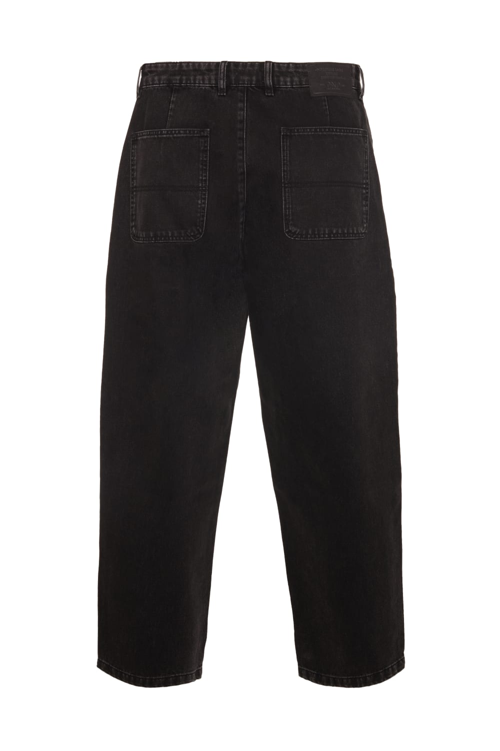 GNP İstanbul-Acid Washed Wide Leg Black Jeans-Kot Pantolon-2-Milagron.com