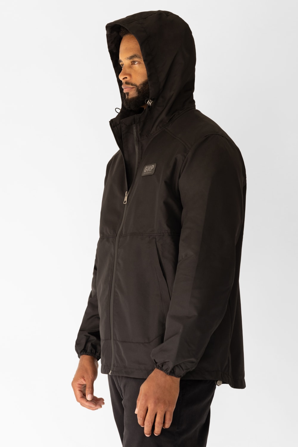 GNP İstanbul-Black Waterproof Rain Jacket-Yağmurluk-4-Milagron.com