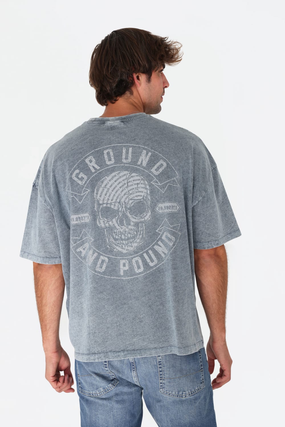 GNP İstanbul-Denim Washed Printed Oversize T-shirt-T-Shirts-1-Milagron.com