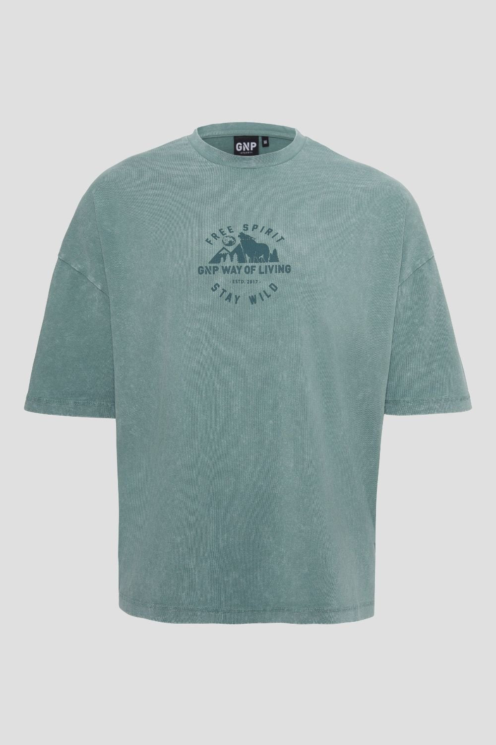 GNP İstanbul-Gnp Eskitme Yıkamalı Free Spirit Tshirt-T-Shirts-1-Milagron.com