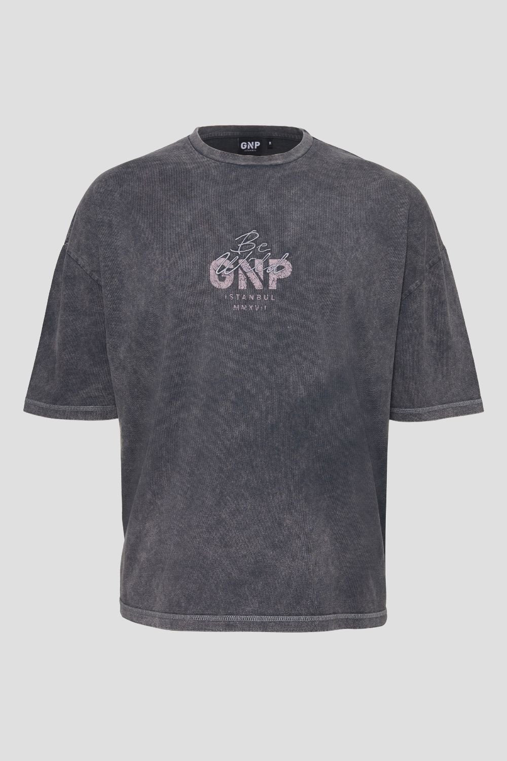 GNP İstanbul-Gnp Eskitme Yıkamalı Old School Tshirt-T-Shirts-1-Milagron.com