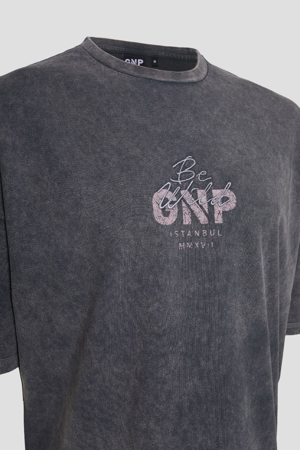 GNP İstanbul-Gnp Eskitme Yıkamalı Old School Tshirt-T-Shirts-2-Milagron.com