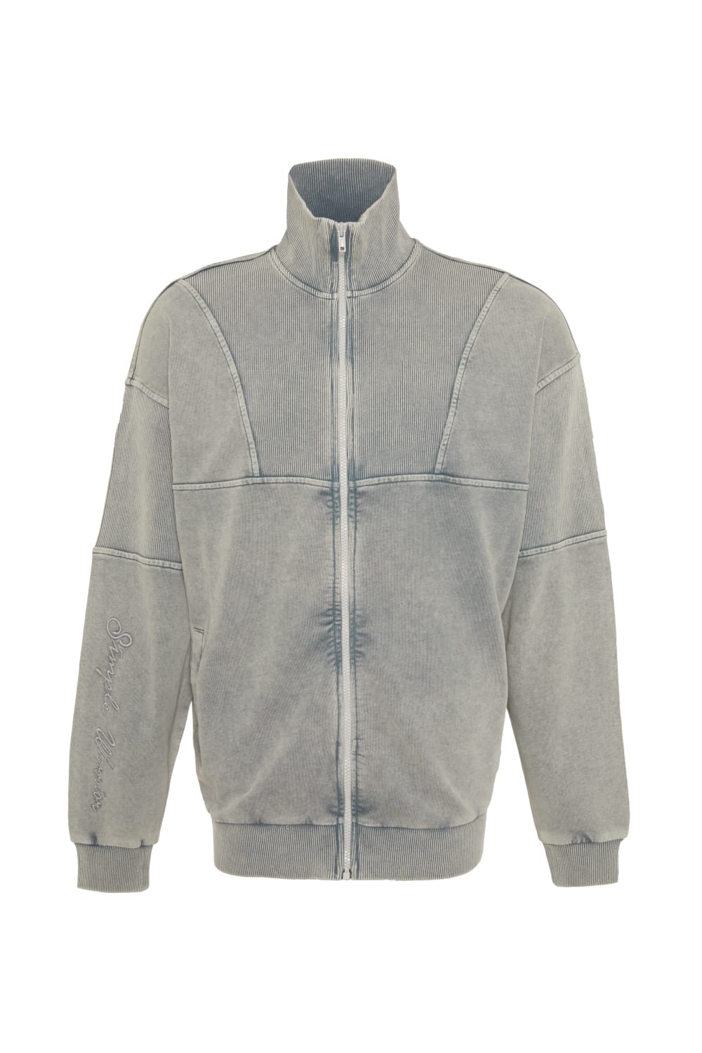 GNP İstanbul-Zip Through Retro Track Neck Sweatshirt-Sweatshirts & Hoodies-2-Milagron.com