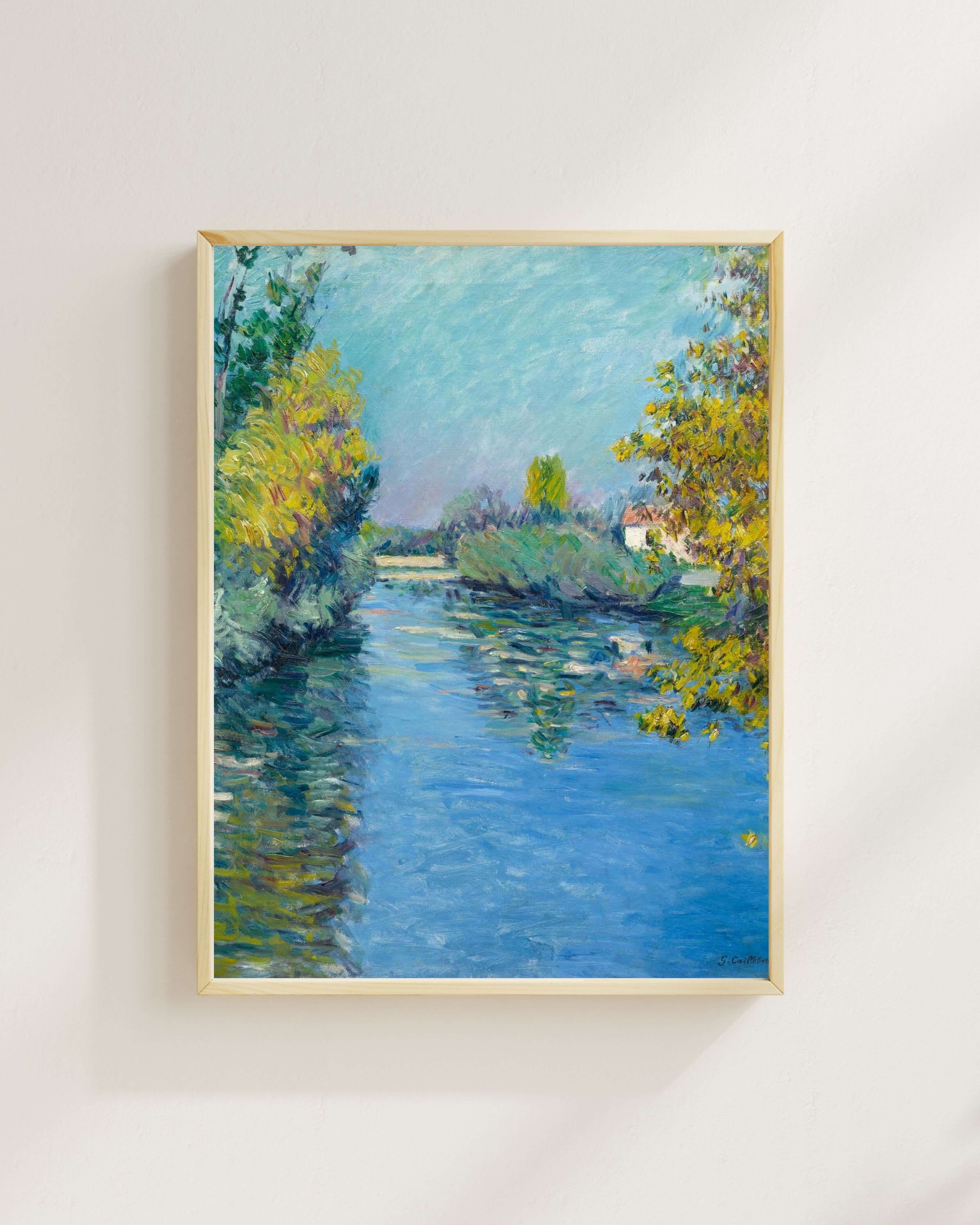Gustave Caillebotte - Seine Nehri'Nin Küçük Kolu Sonbahar Etkisi