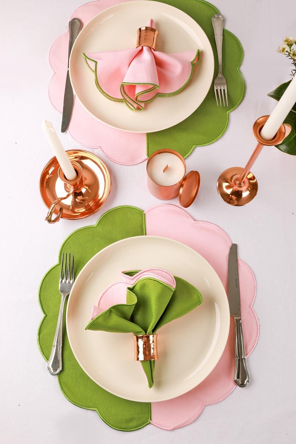 Gaia's Store-Dövme Bakır Peçete Halkası - 4'lü Set - Napkin Ring-Mutfak Aksesuarları-3-Milagron.com