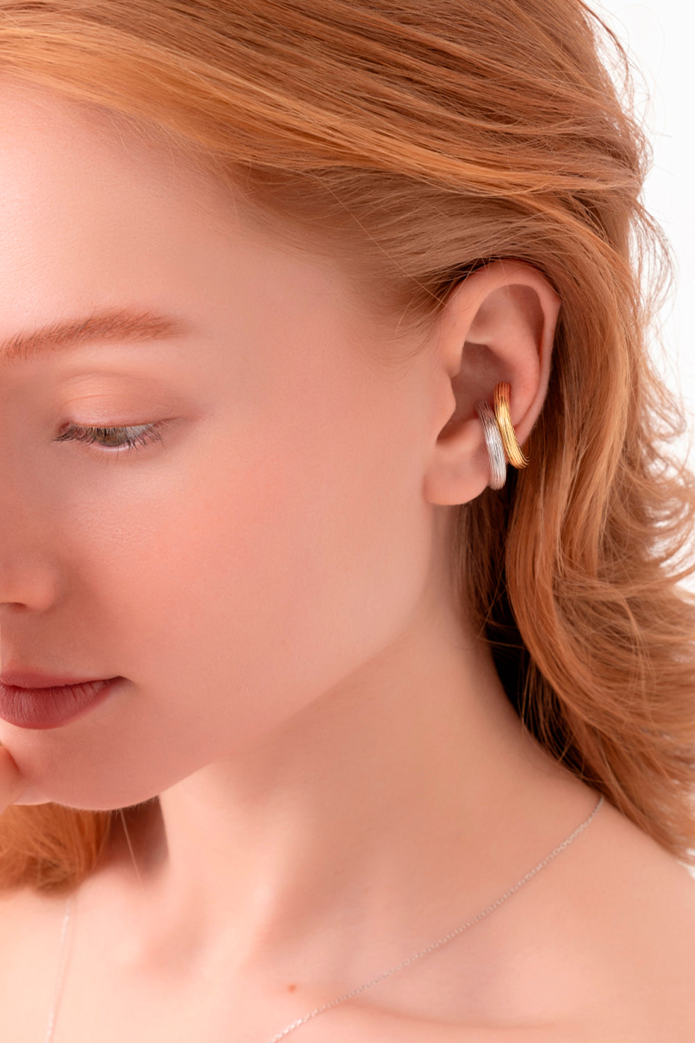 Gal İstanbul-Big Cult Earcuff Gold-Küpe-3-Milagron.com