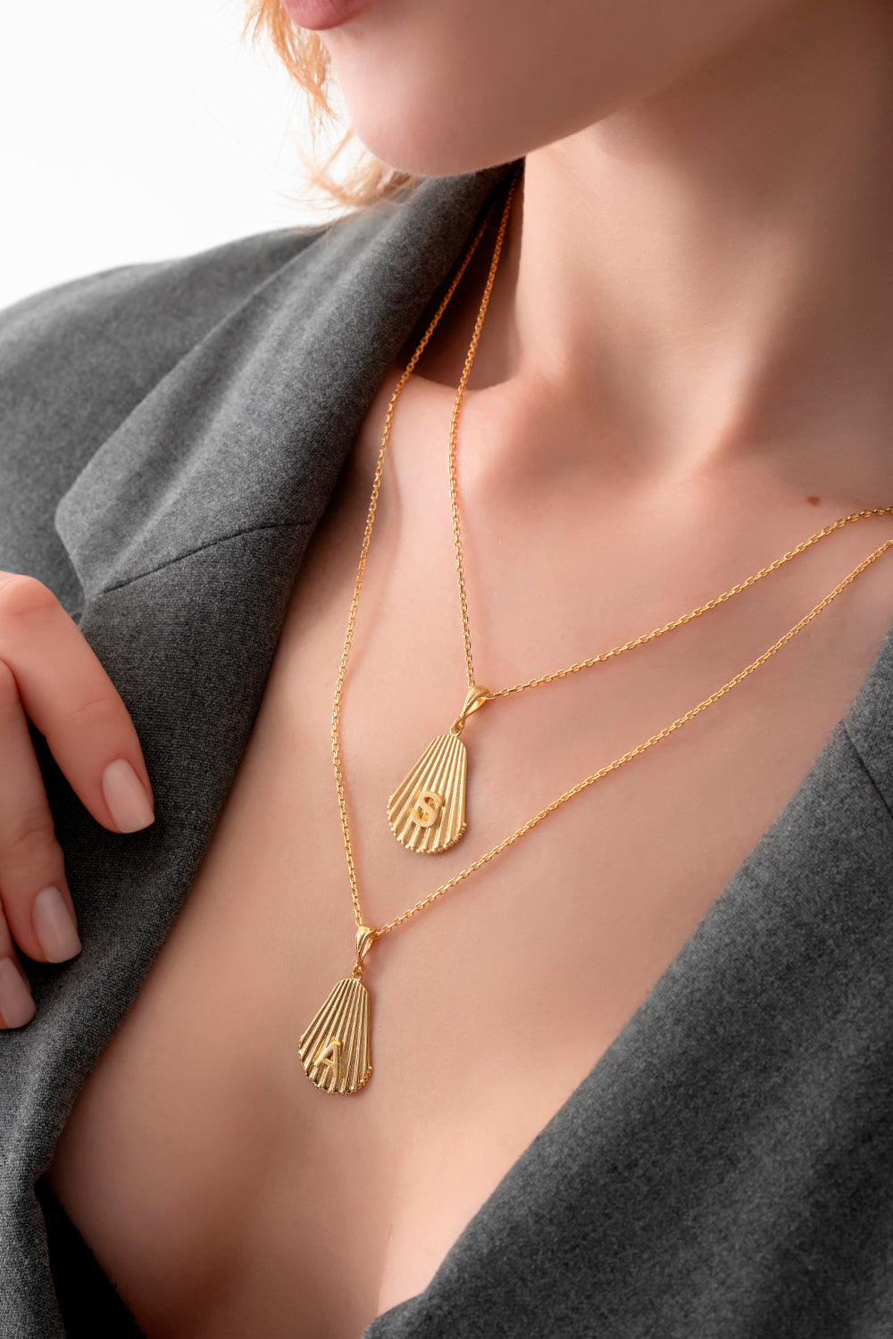 Gal İstanbul-Gâl Initial Necklace Gold-Kolye-2-Milagron.com