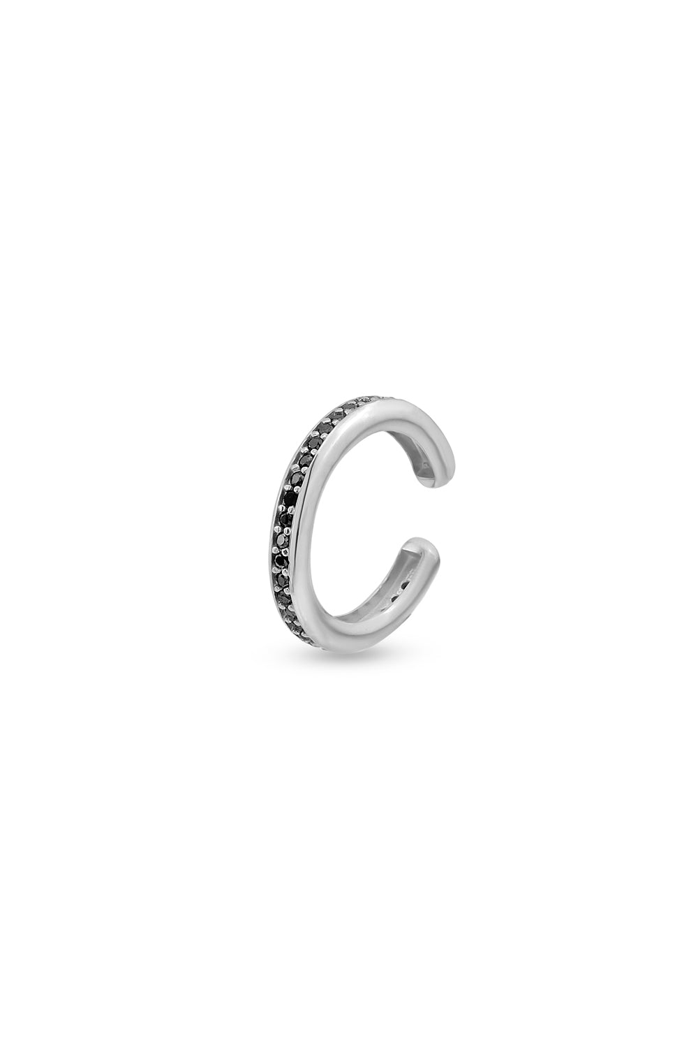 Gal İstanbul-Tiny Earcuff Silver x Black-Küpe-1-Milagron.com