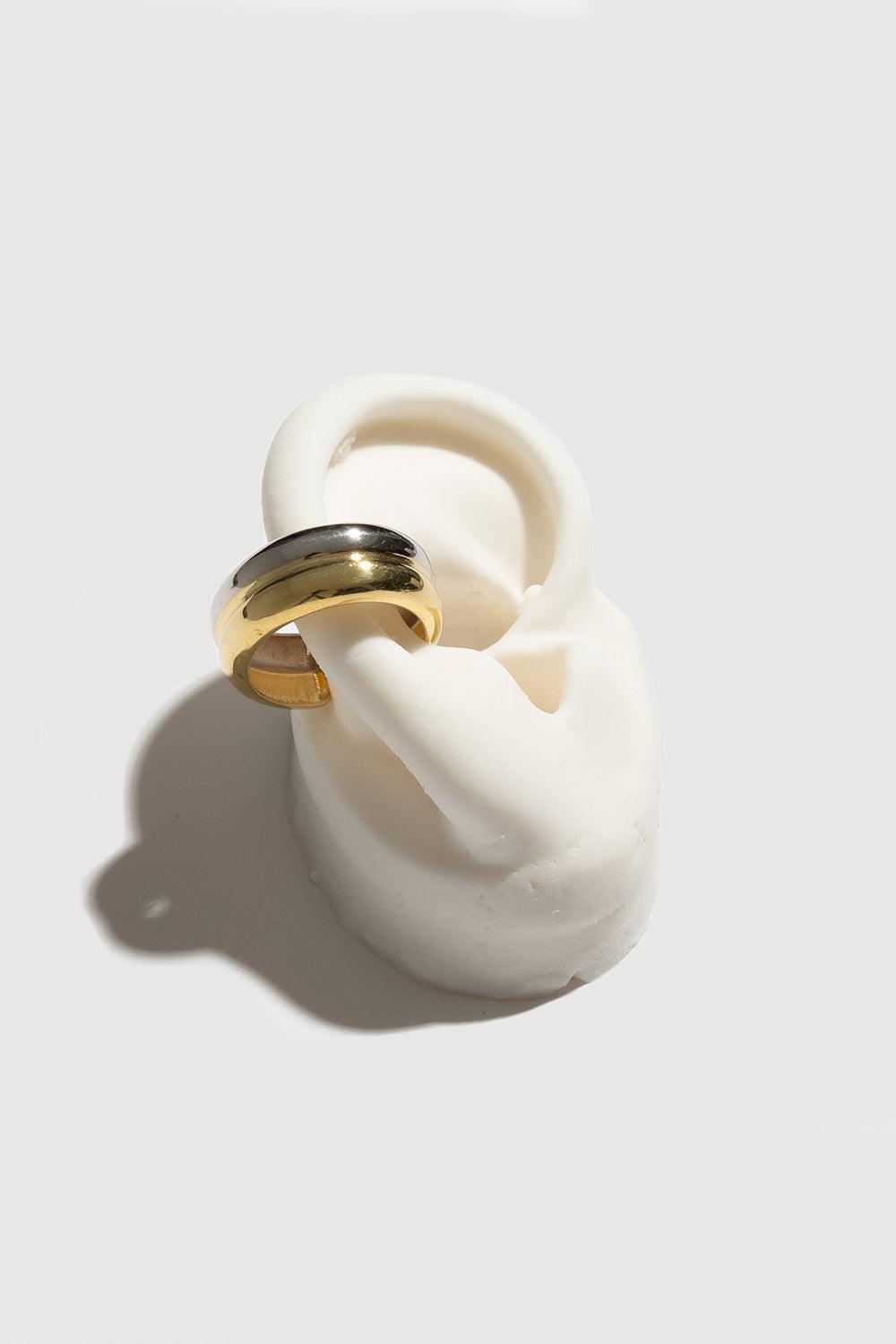 Gal İstanbul-Twin Earcuff Gold-Silver-Küpe-1-Milagron.com