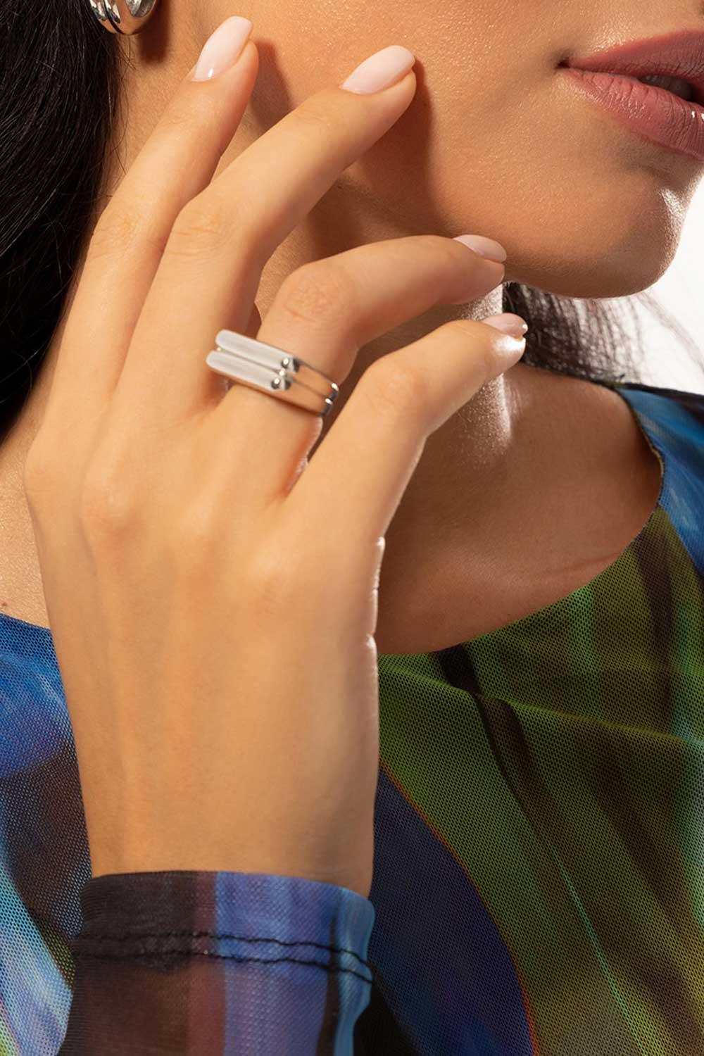 Gal İstanbul-Twin Yüzük Silver-Yüzük-2-Milagron.com