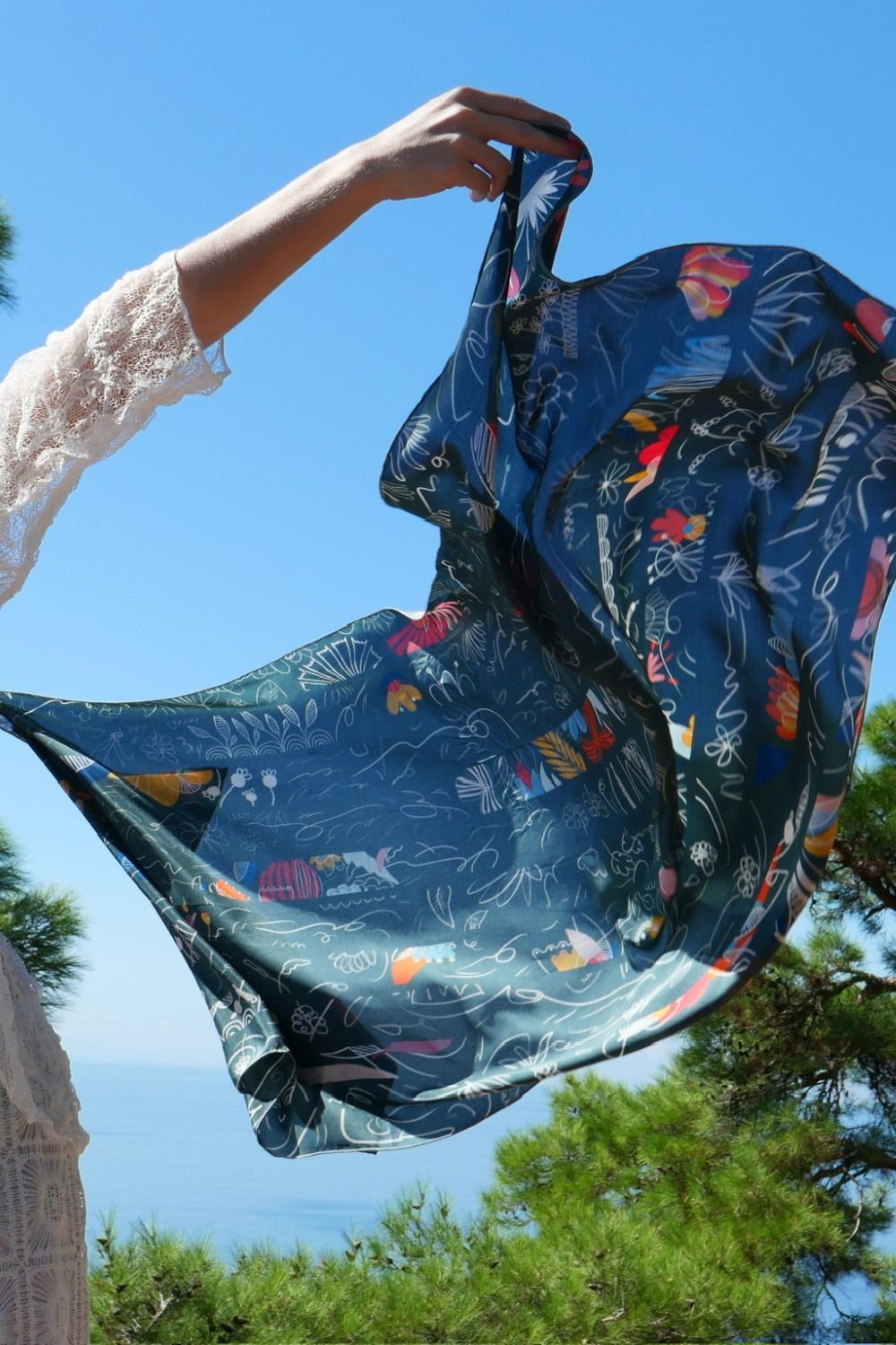 Galene Brand-Loop-g Crep İpek Fular-Şal & Fular-3-Milagron.com